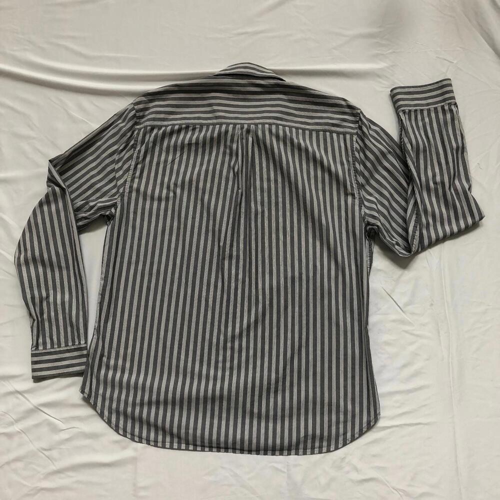 7 Seven For All Mankind Shirt Mens XXL Button Down Cotton Gray Stripe - Picture 2 of 8
